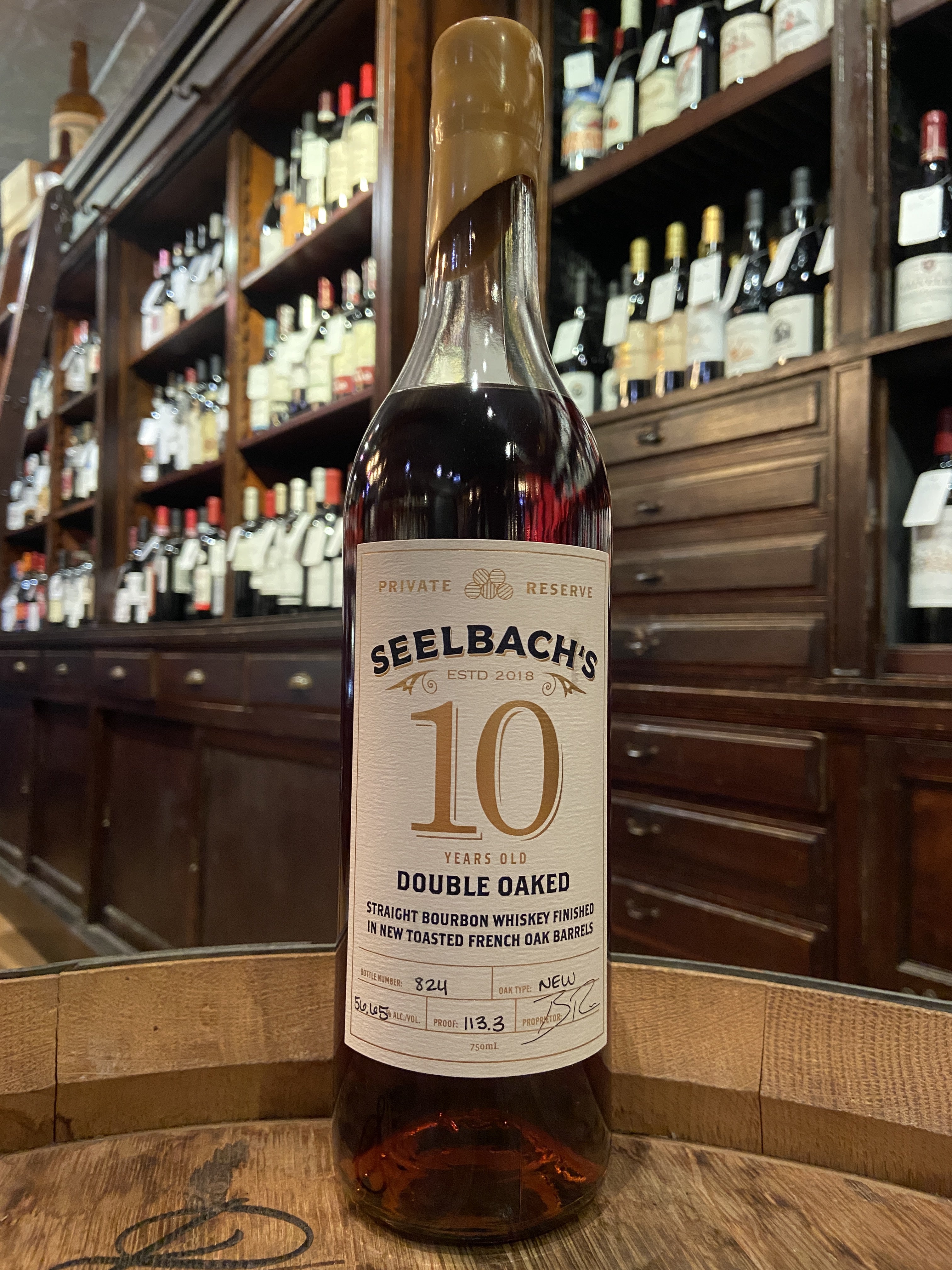 Seelbach's Private Reserve Toasted French Oak Double Oaked 10-Year Straight Bourbon Batch 002