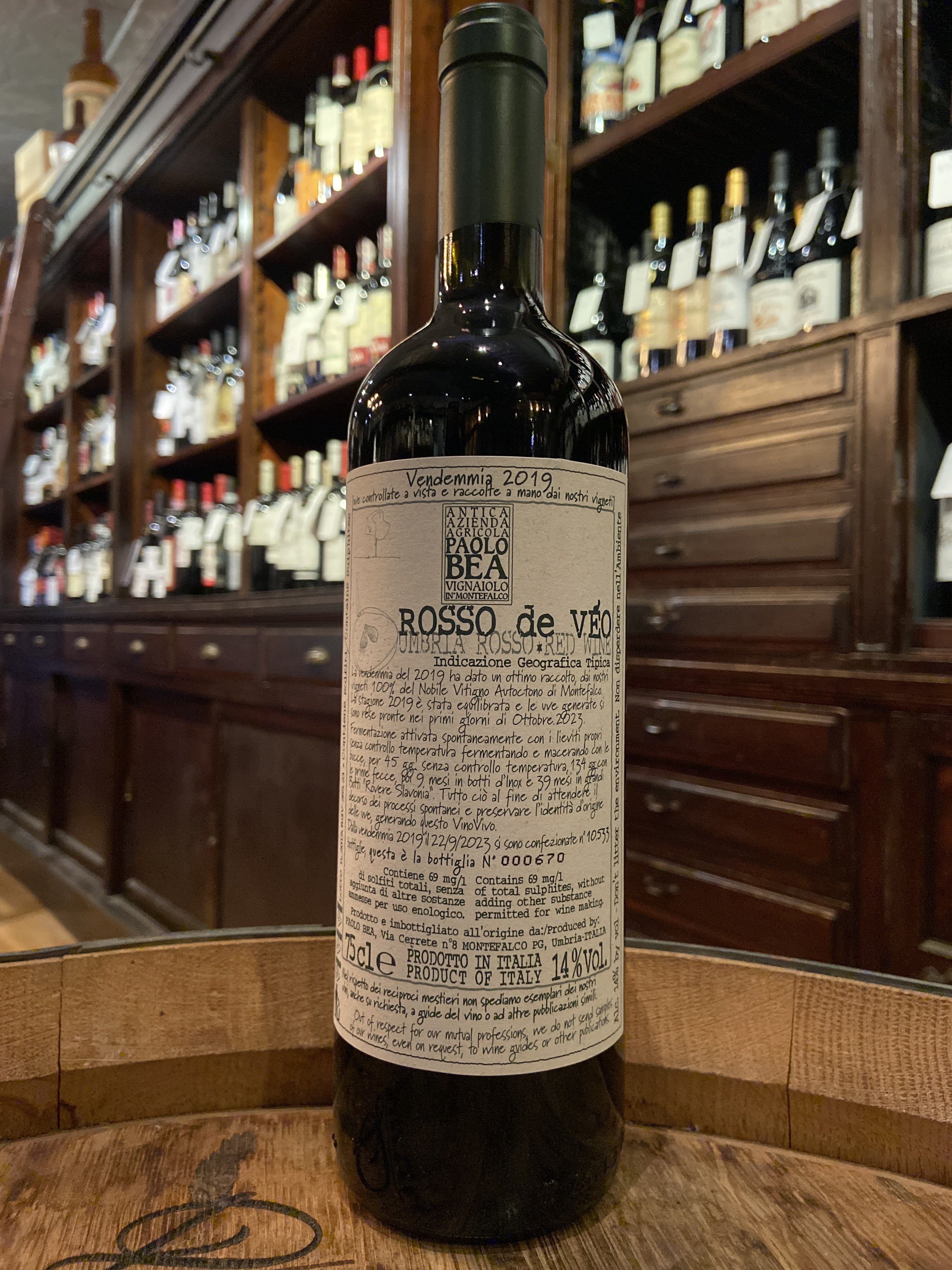 2019 Paolo Bea Rosso de Veo Umbria IGT