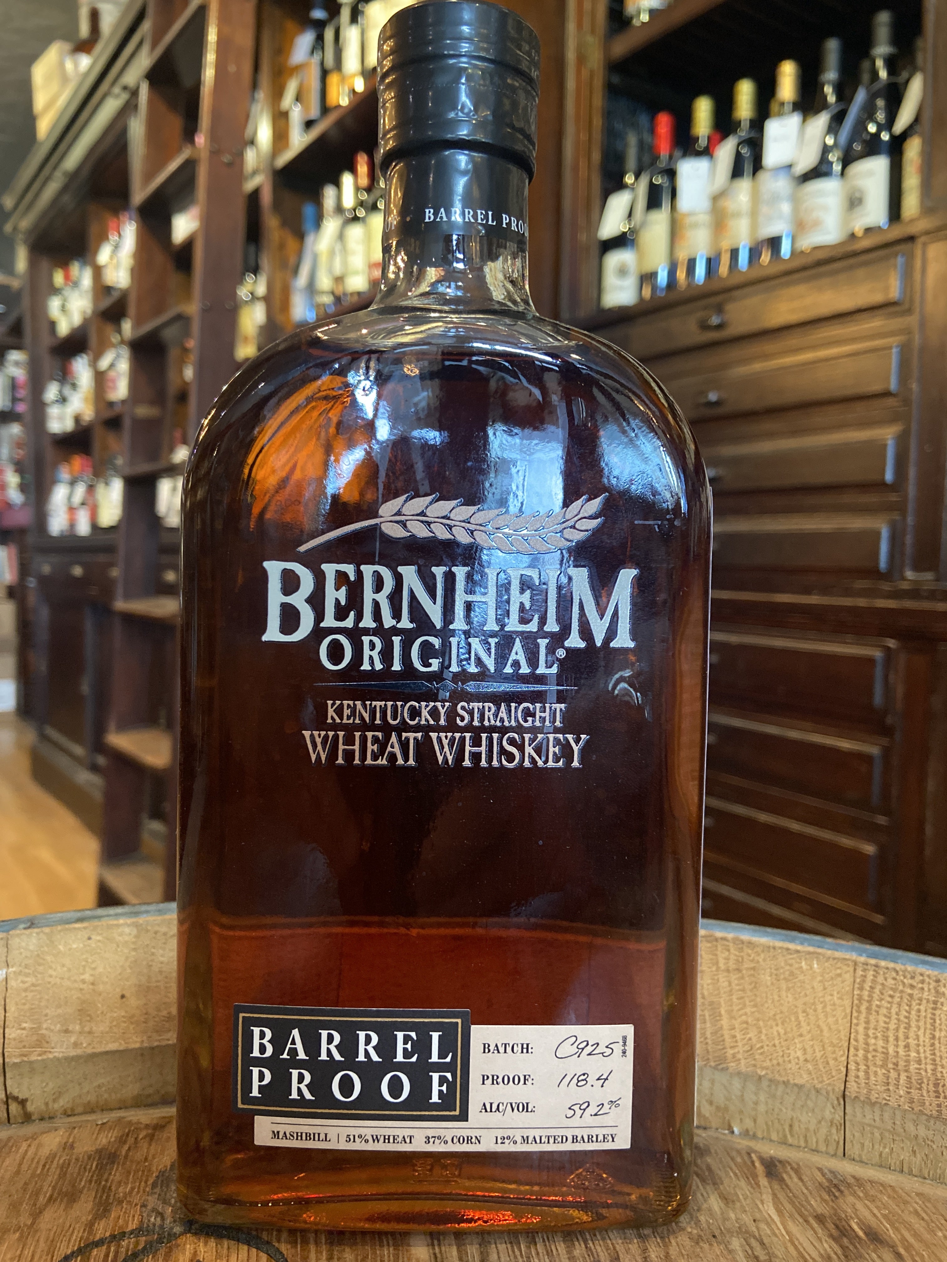 Bernheim Original Barrel Proof Kentucky Straight Wheat Whiskey