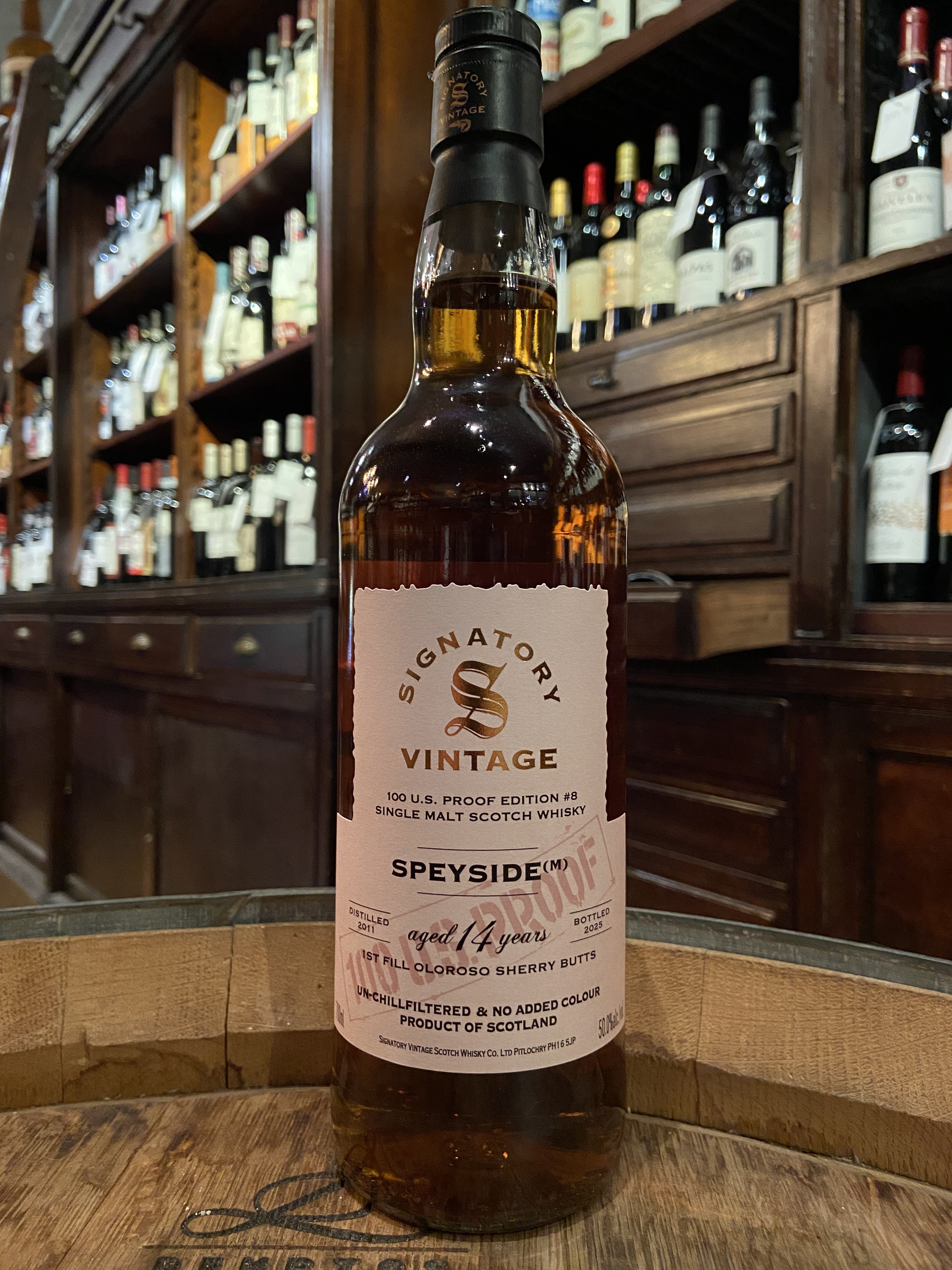 Signatory Vintage 100 Proof 8th Edition 'Speyside M' 14 Year Old Single Malt Scotch Whisky 2010