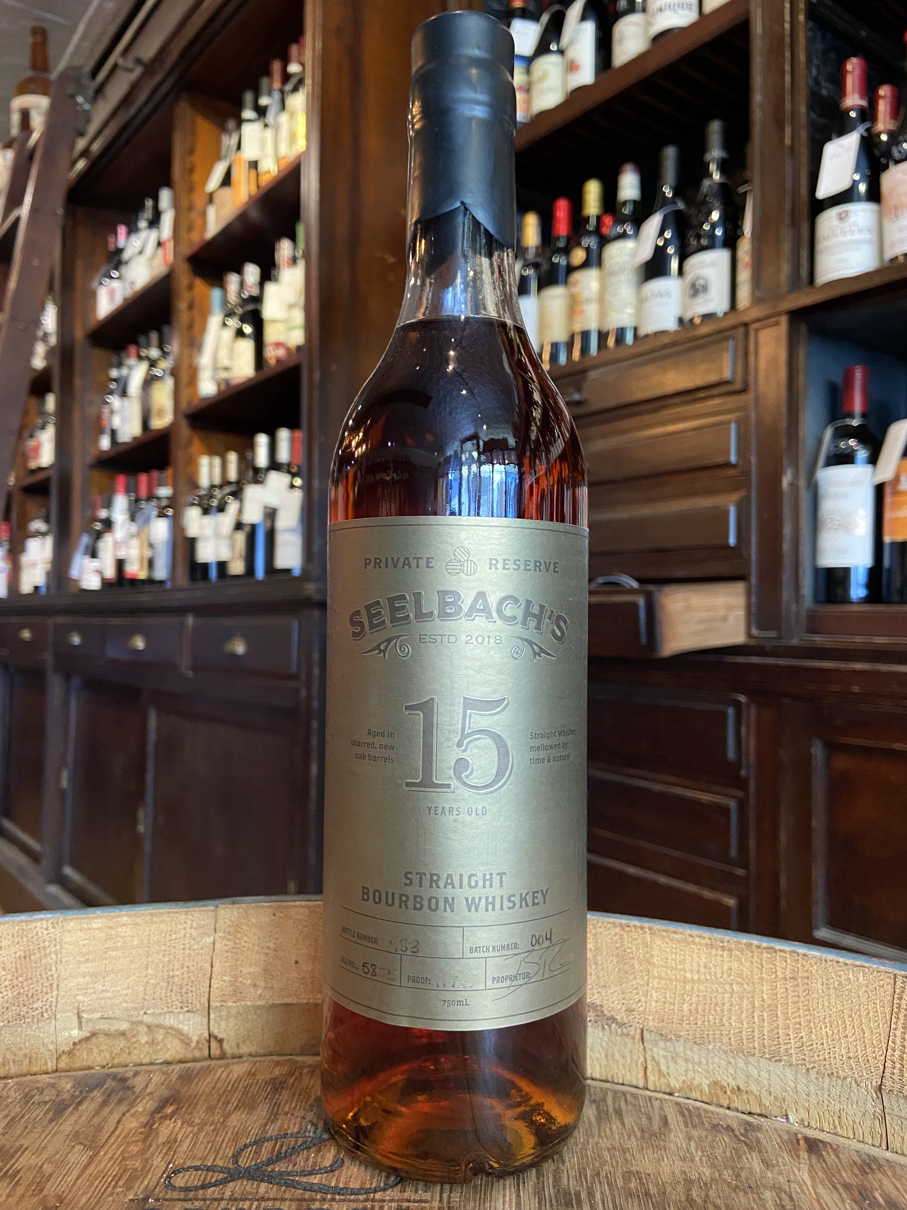 Seelbach's Private Reserve 15-Year 117.5 Proof "Last Call" Kentucky Straight Bourbon Batch 004 (1 per customer)