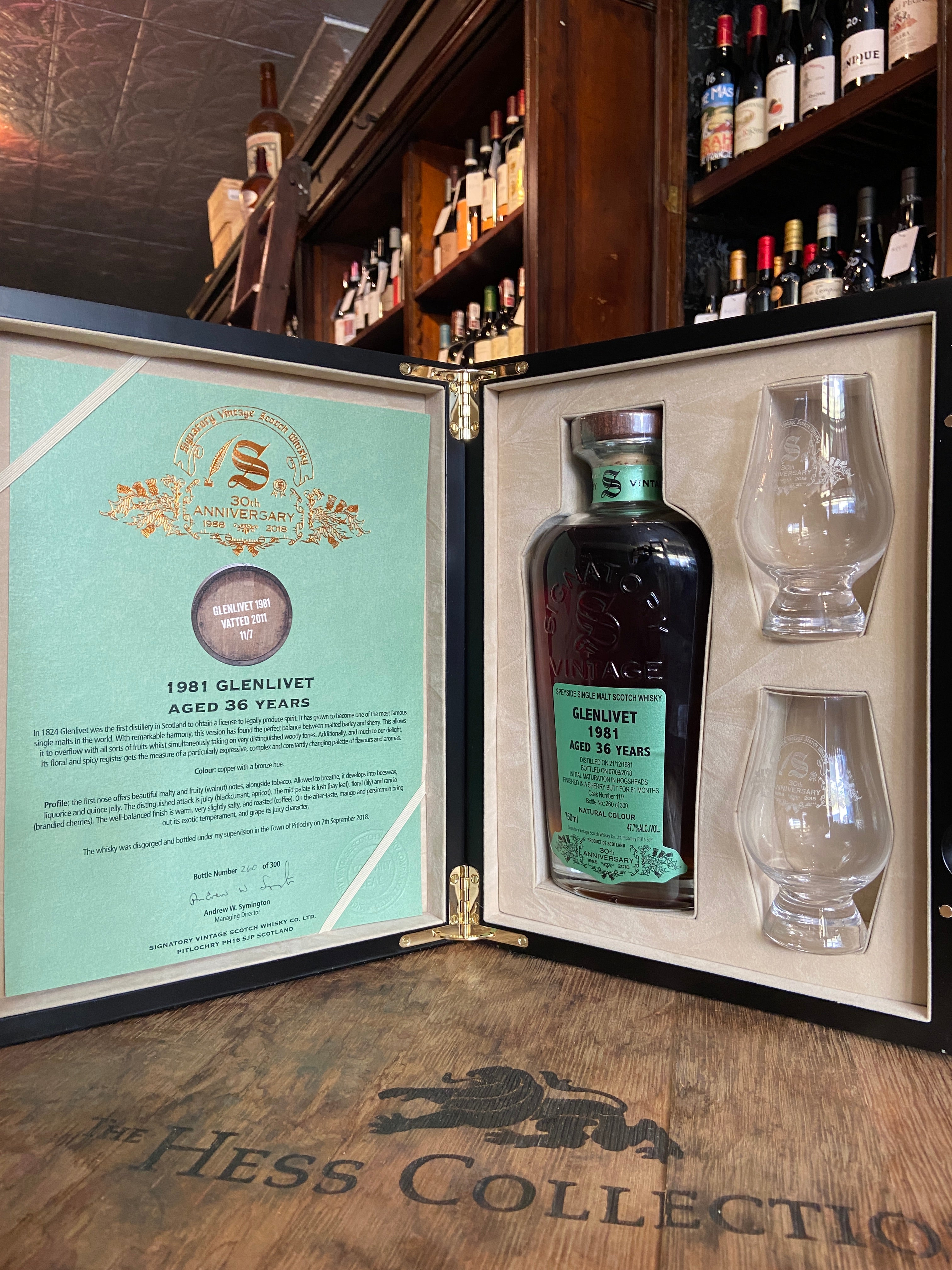 1981 Signatory Vintage 30th Anniversary Glenlivet 36 Year Old Single Malt Scotch Whisky
