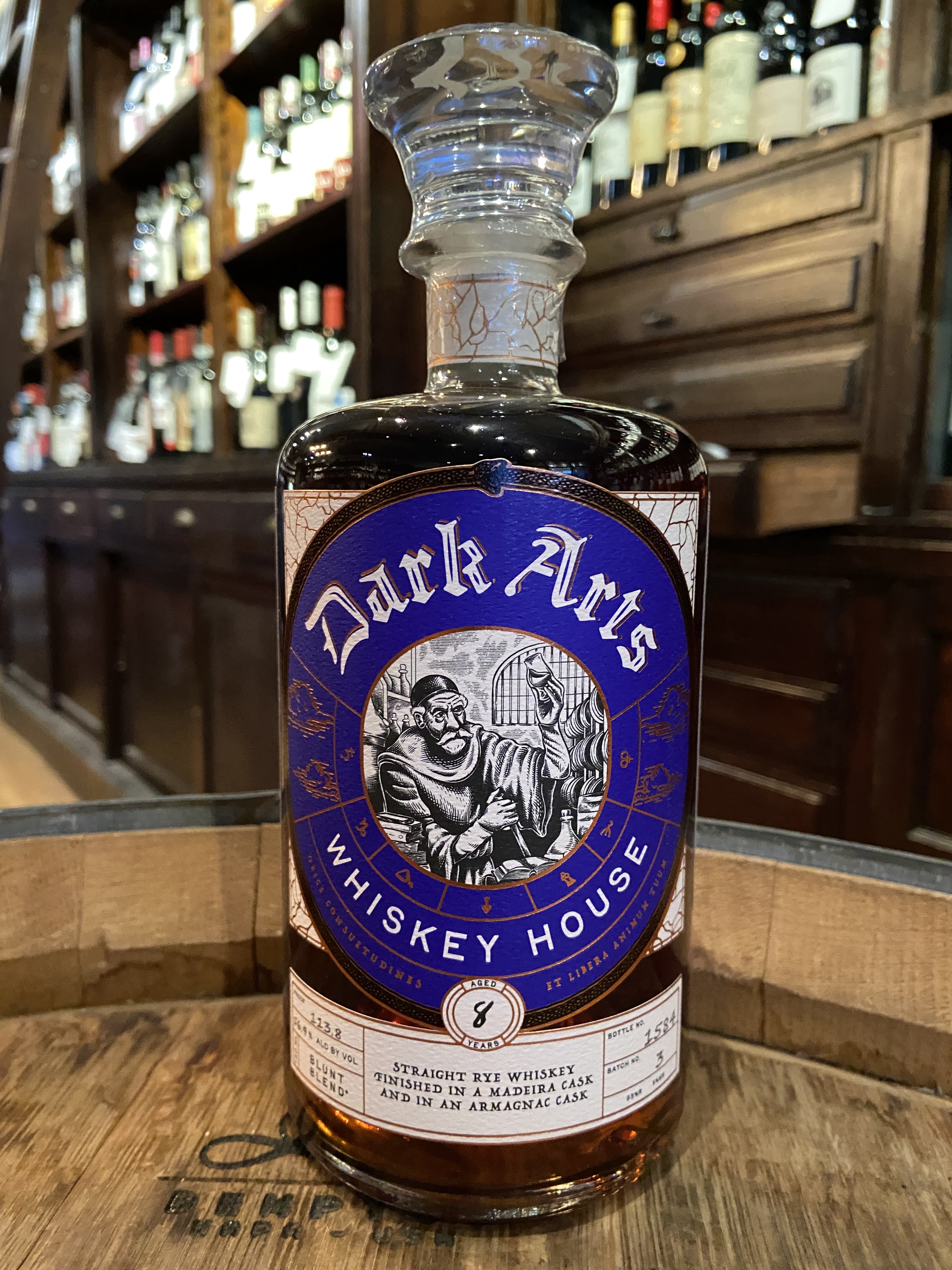Dark Arts Whiskey House 'Blunt Blend ' 8 Year Old Vol 3 Straight Rye Whiskey (2 per customer)