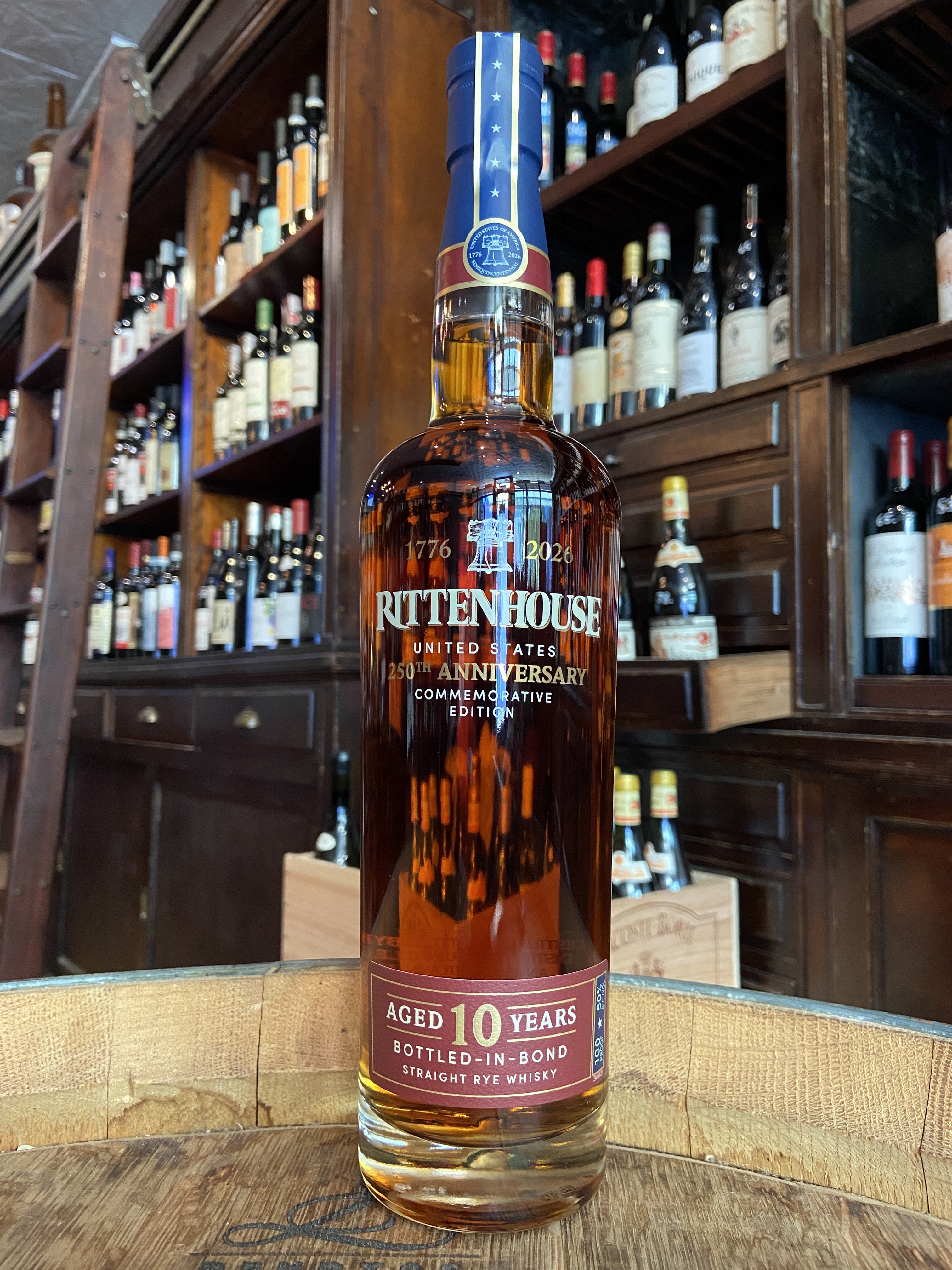 Rittenhouse 250th Anniversary Commemorative 10 Year Straight Rye Whiskey