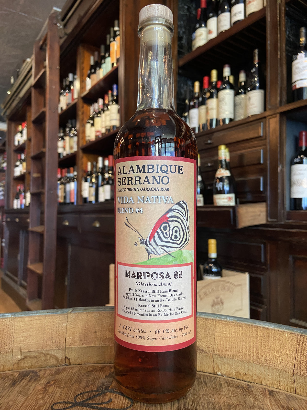 Alambique Serrano Vida Nativa Blend #4 Mariposa 88 Rum