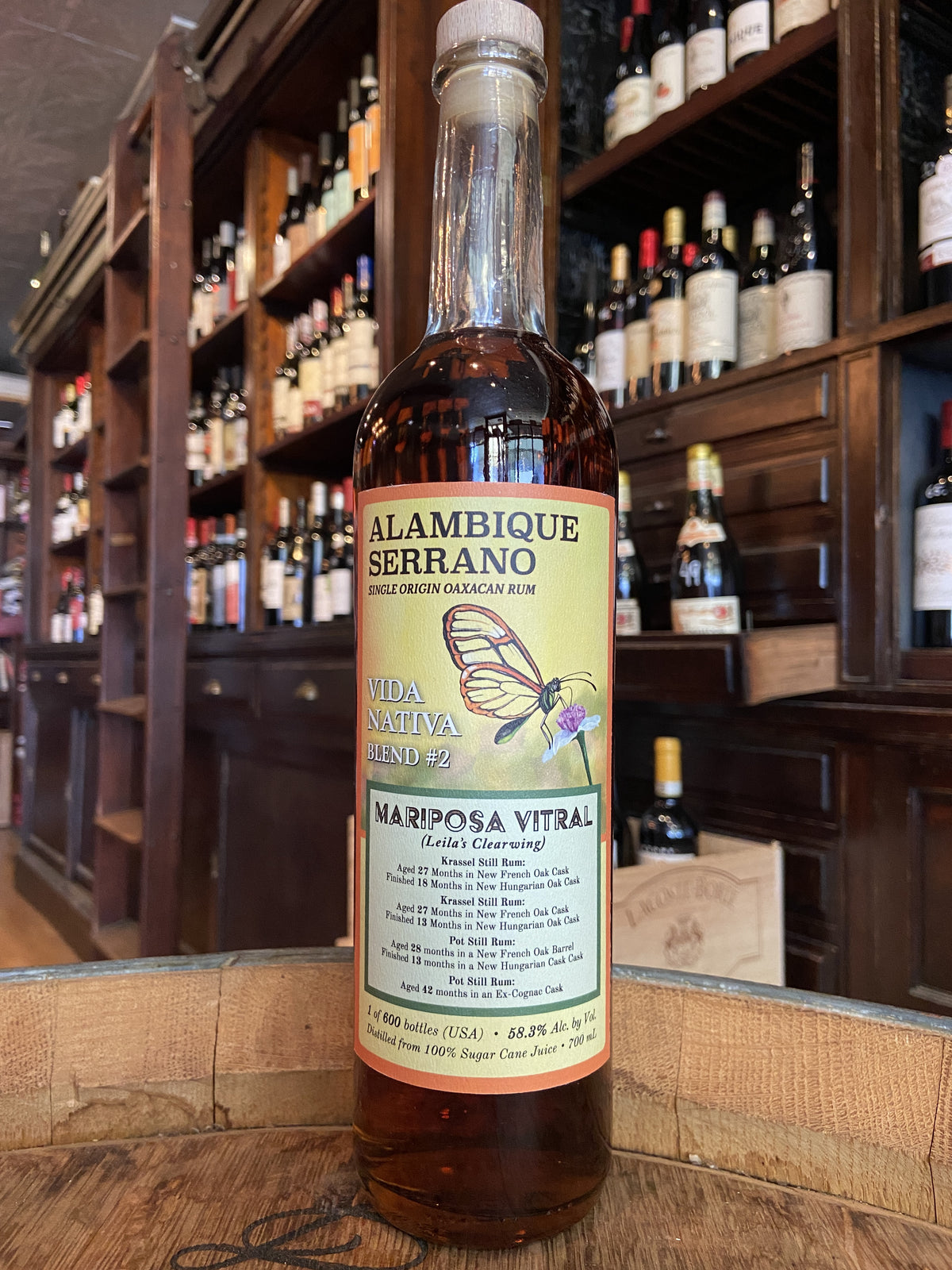 Alambique Serrano Vida Nativa Blend #2 Mariposa Vitral Rum
