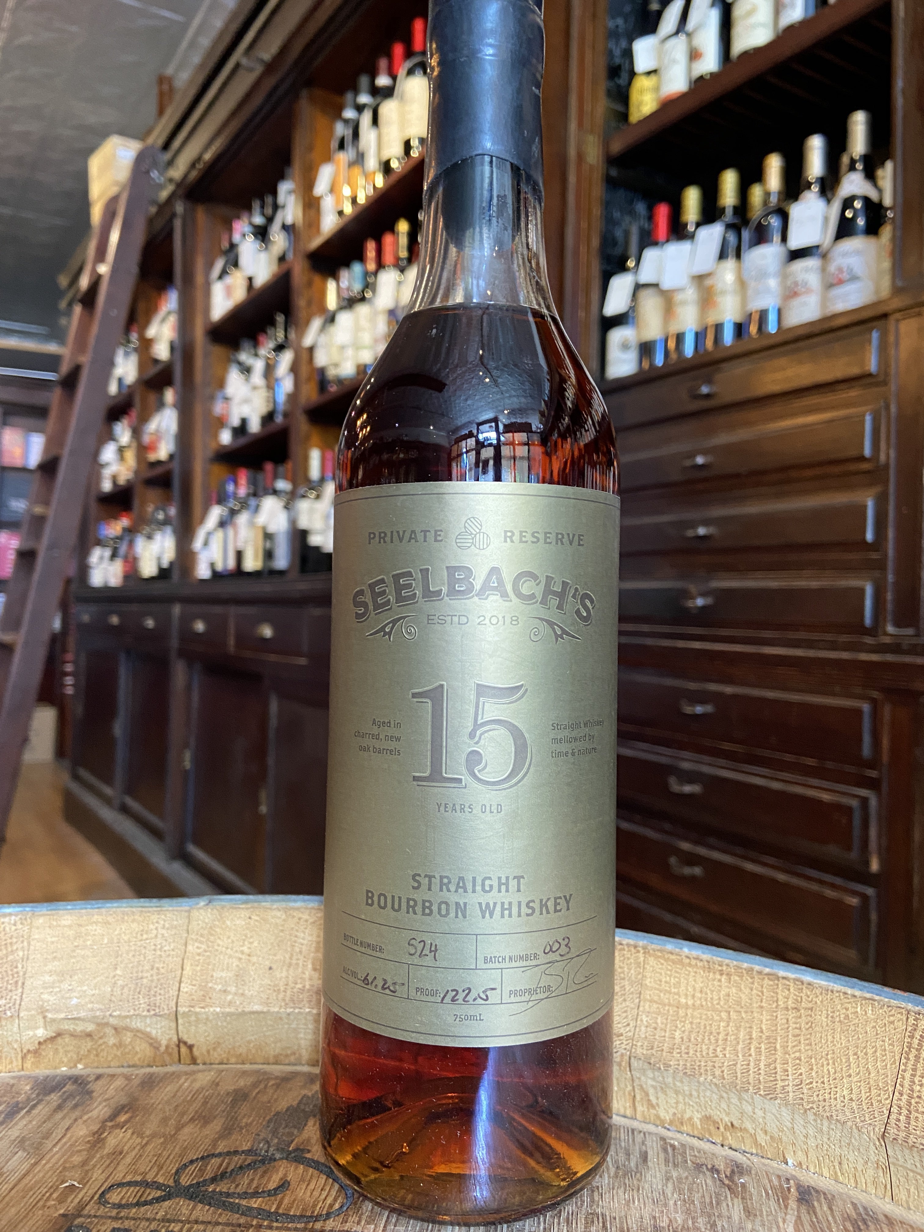 Seelbach's Private Reserve 15-Year 122.5 Proof "Anniversary" Kentucky Straight Bourbon Batch 003