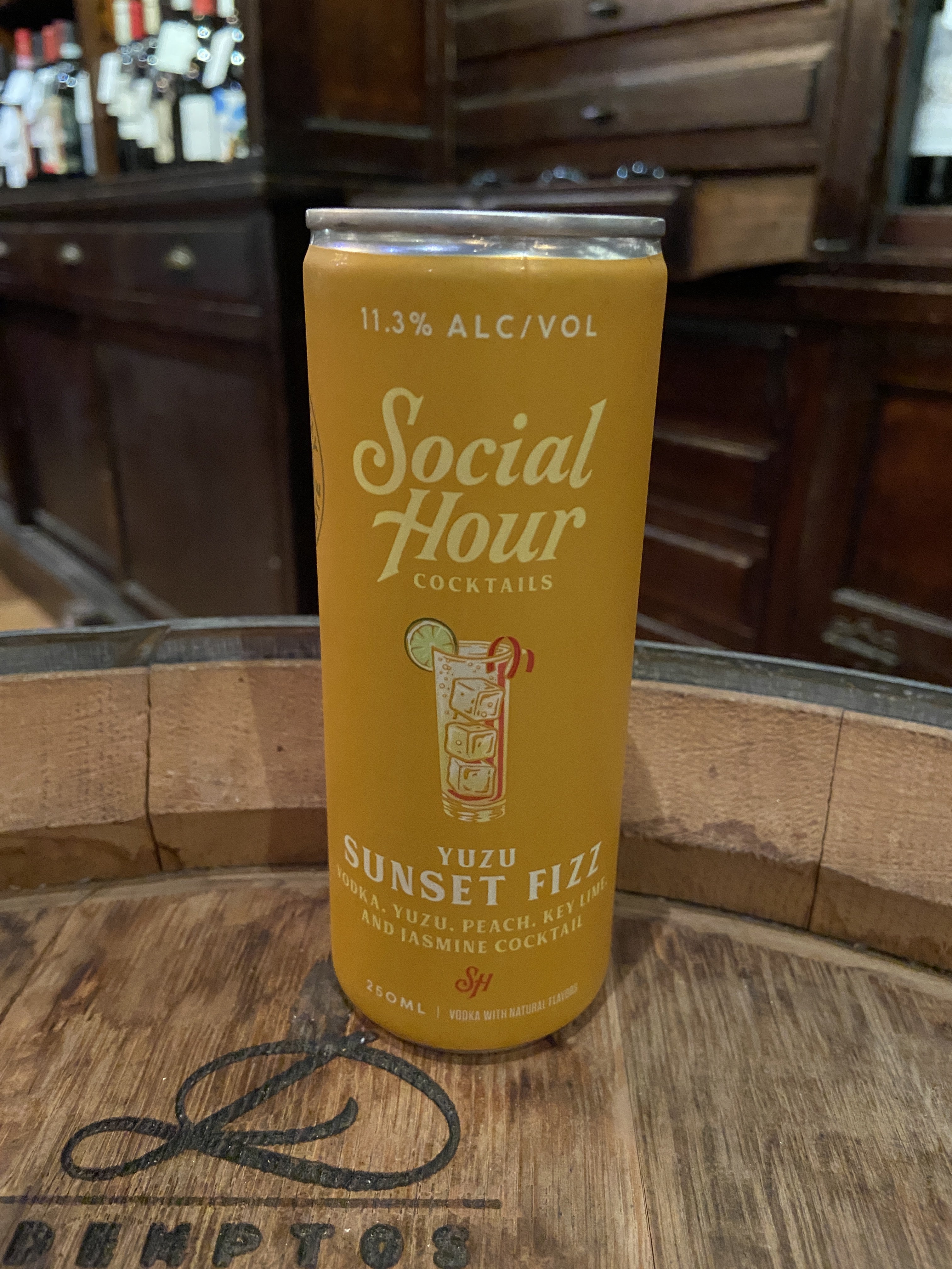 Social Hour Cocktails Yuzu Sunset Fizz