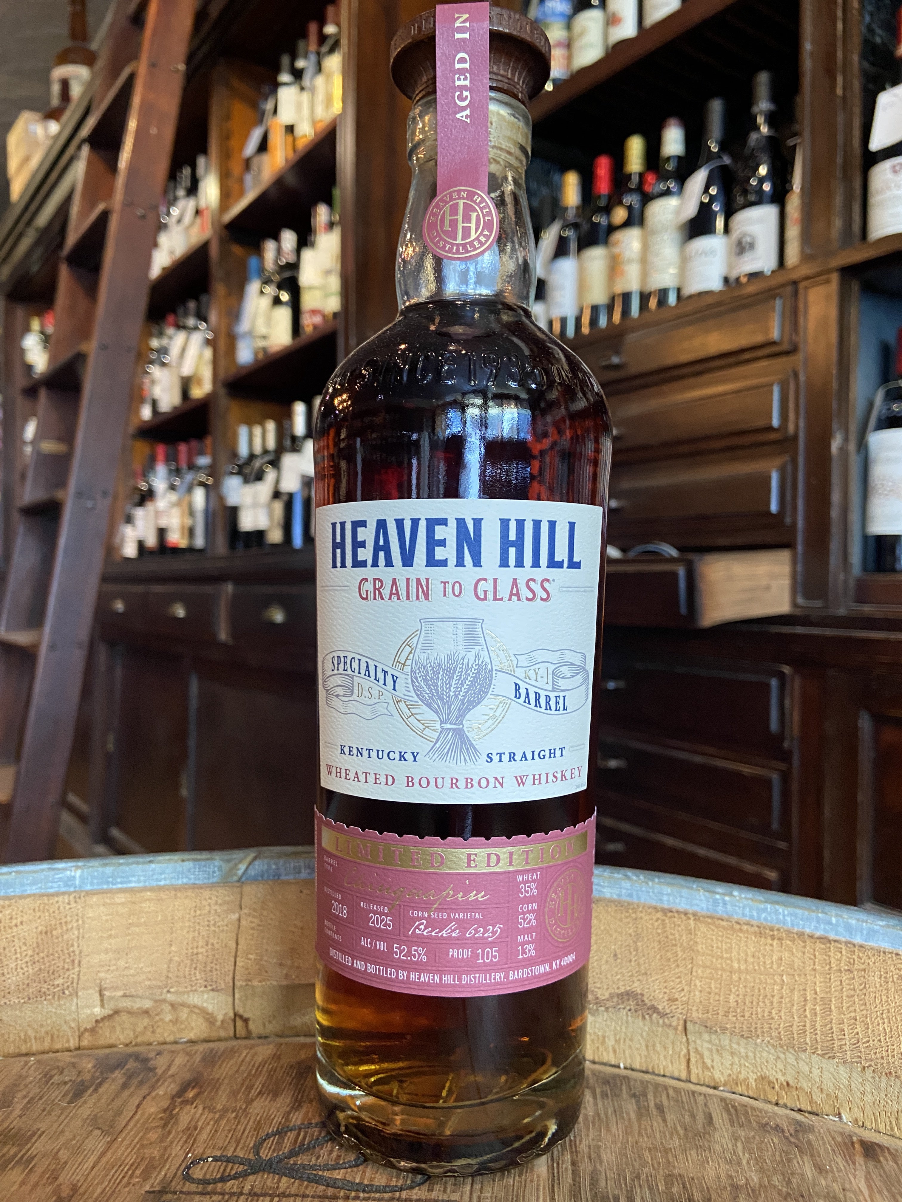 Heaven Hill Grain to Glass Kentucky Straight Wheated Bourbon Whiskey Specialty Barrel Series Chinquapin