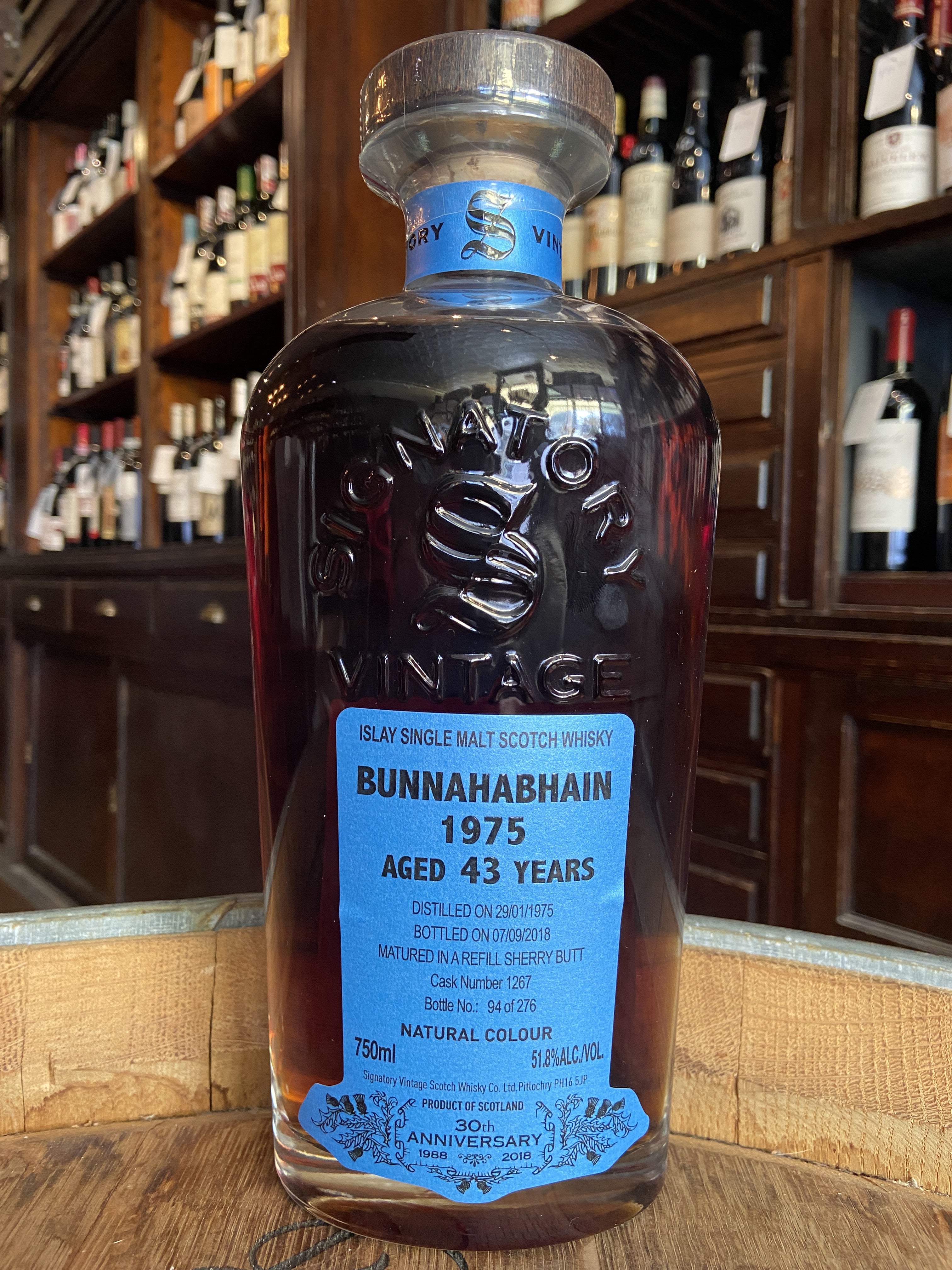 1975 Signatory Vintage 30th Anniversary Bunnahabhain 43 Year Old Single Malt Scotch Whisky