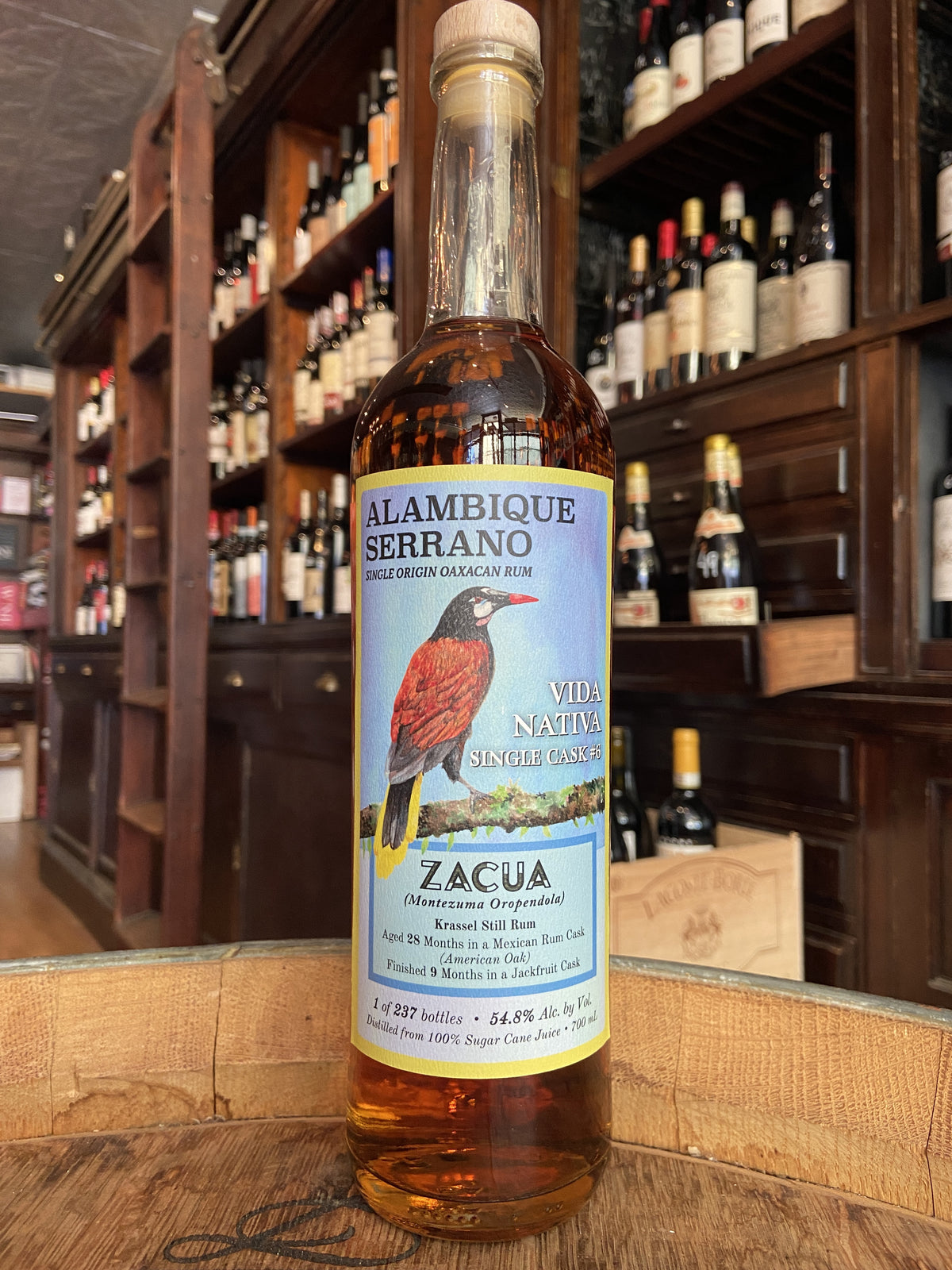Alambique Serrano Vida Nativa Single Cask #6 Zacua Rum