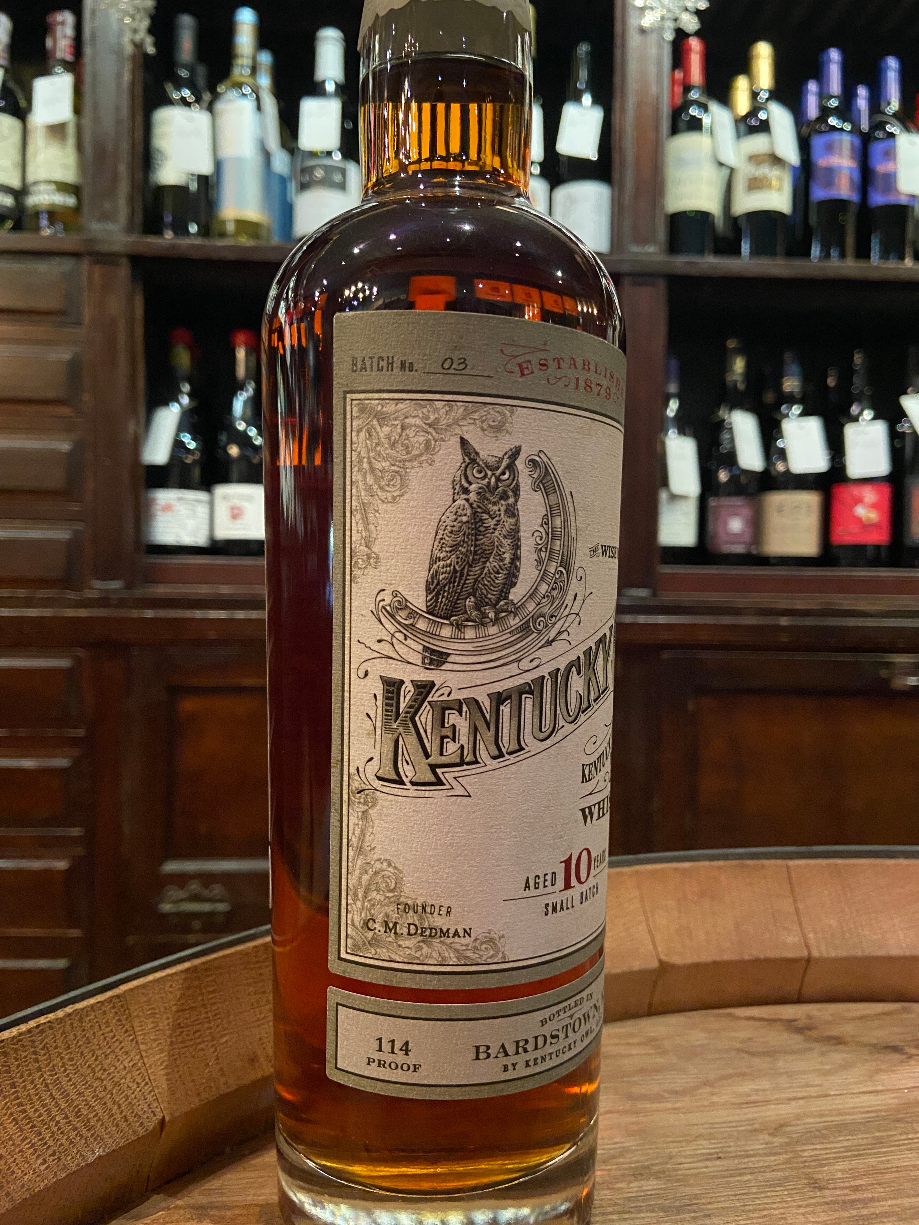 Kentucky Owl 11 Year Old Straight Rye Whiskey (B3)