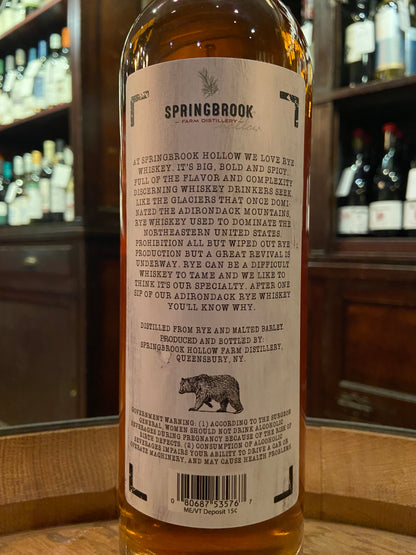 Springbrook Hollow Farm Distillery Adirondack Straight Rye Whiskey