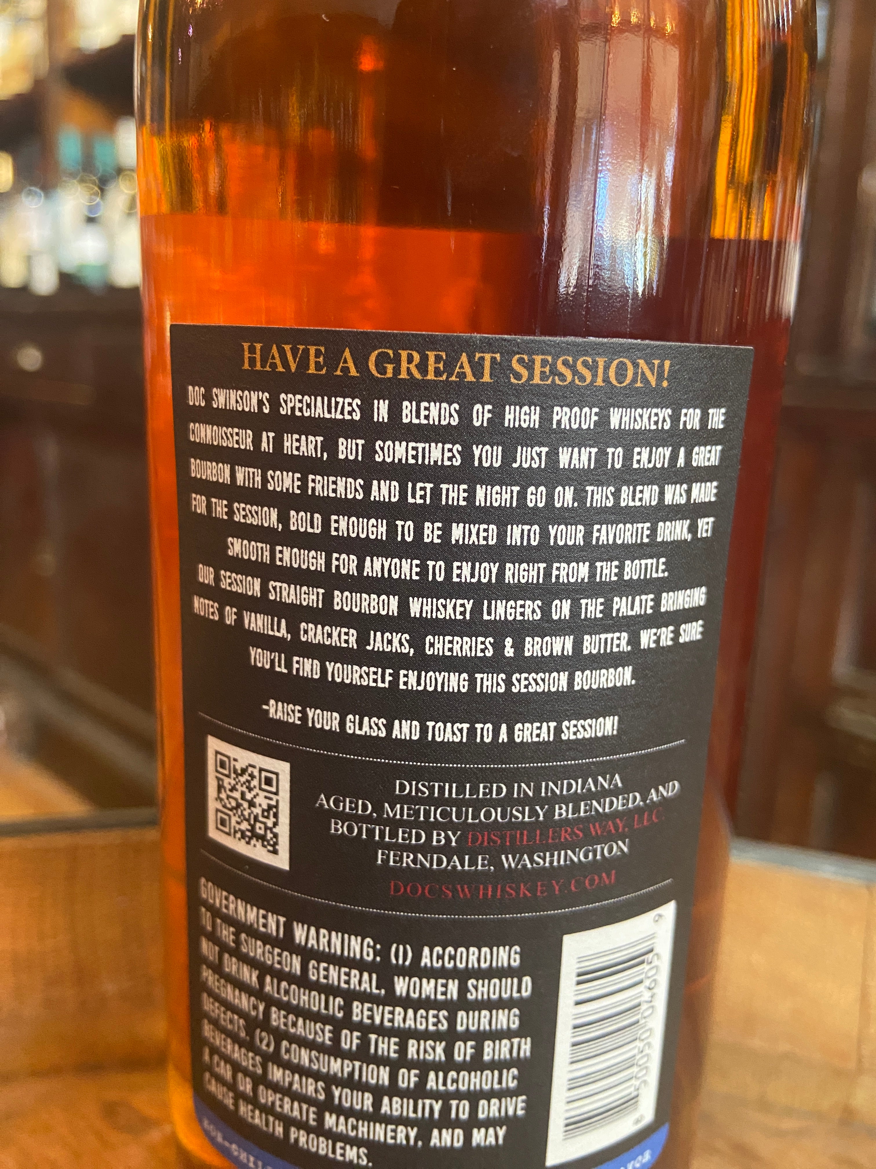 Doc Swinson's 5 Years Old Session Blend Straight Bourbon Whiskey