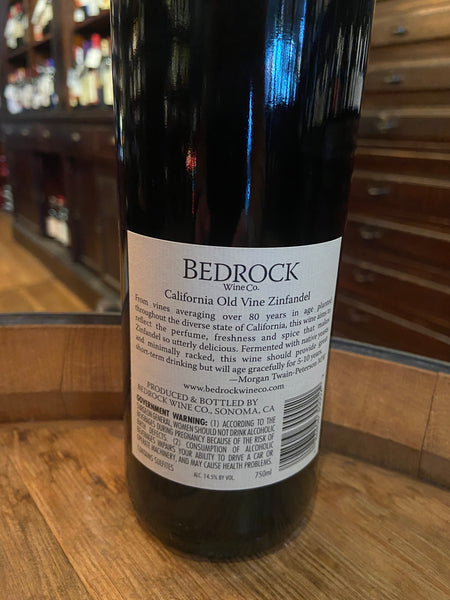 2022 Bedrock Wine Company Zinfandel Old Vine Sonoma Valley