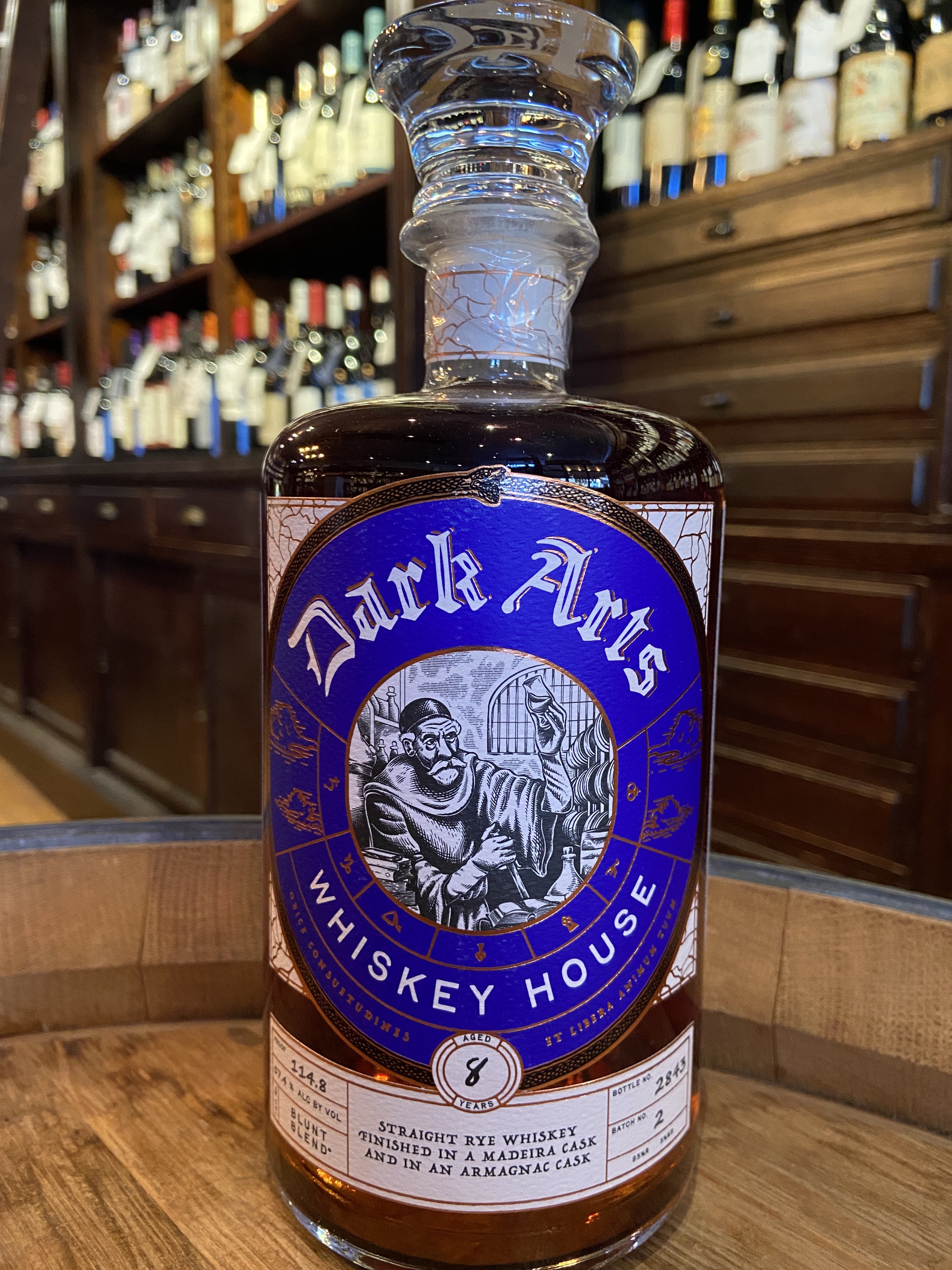 Dark Arts Whiskey House 'Blunt Blend' 7 Year Old Straight Rye Whiskey