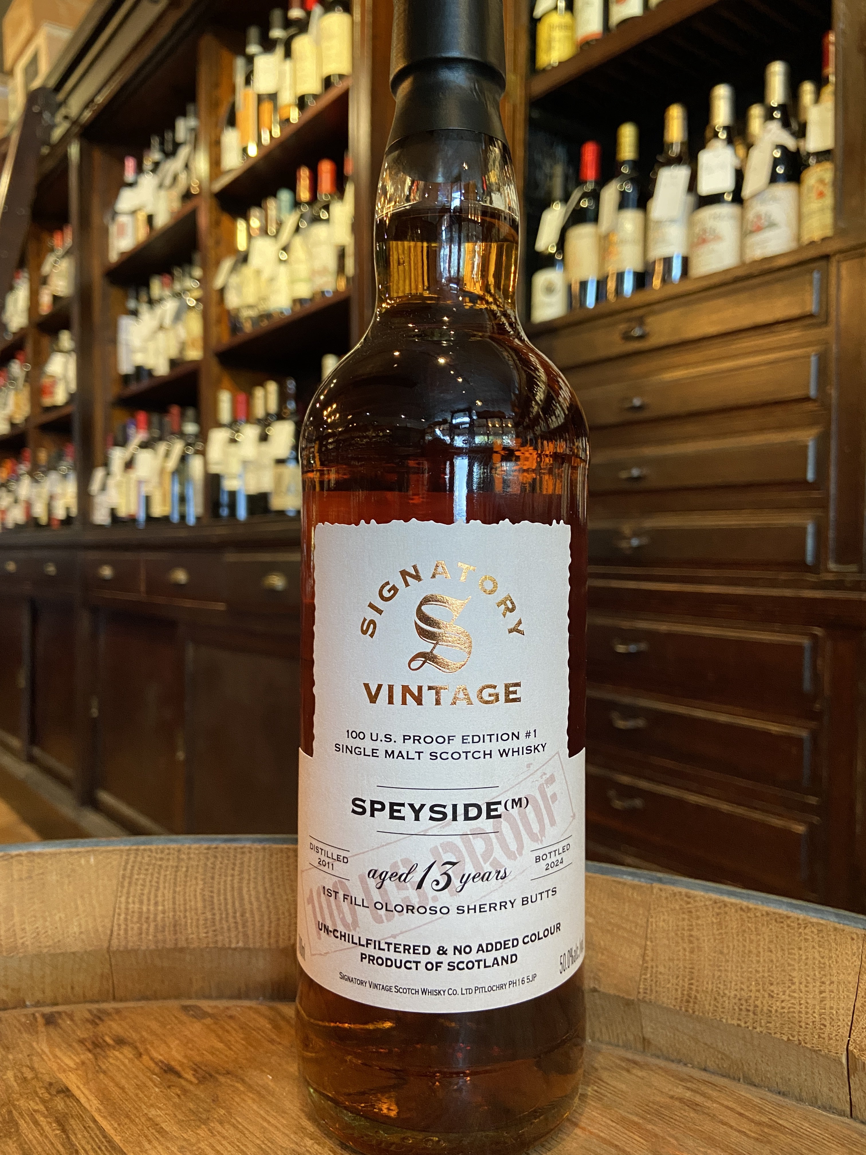 Signatory Vintage 100 Proof Edition 'Speyside M' 13 Year Old Single Malt Scotch Whisky 2011