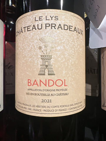 2021 Chateau Pradeaux Bandol Rouge 'Les Lys'