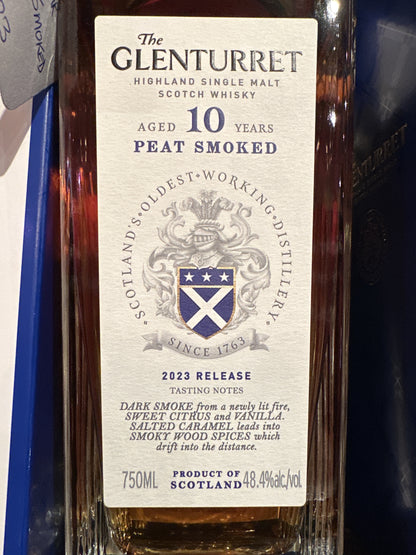 Glenturret 10 Year Old 2023 Release Peat Smoked Highland Single Malt Scotch Whisky