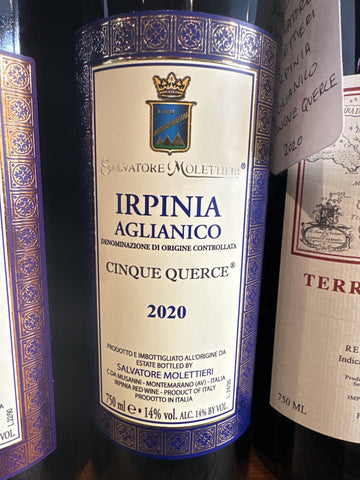 2020 Salvatore Molettieri Irpinia Aglianico Cinque Querce