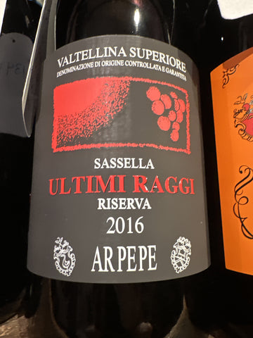 2016 Ar.Pe.Pe. Valtellina Superiore Sassella Ultimi Raggi Riserva