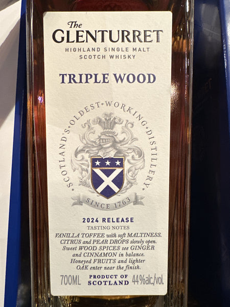 Glenturret Triple Wood 2024 Release Highland Single Malt Scotch Whisky