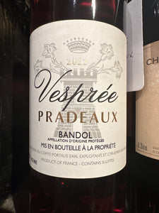 2022 Chateau Pradeaux 'Vespree' Bandol Rose