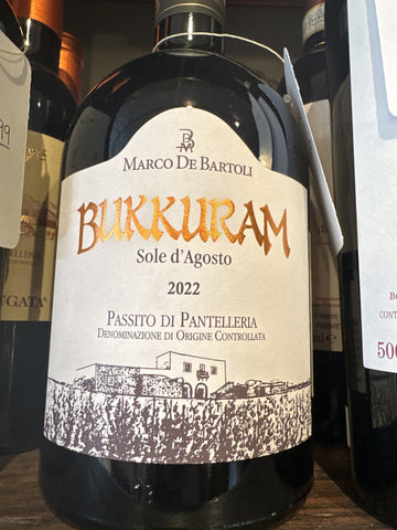 2022 Marco De Bartoli Bukkuram Sole d'Agosto Passito di Pantelleria