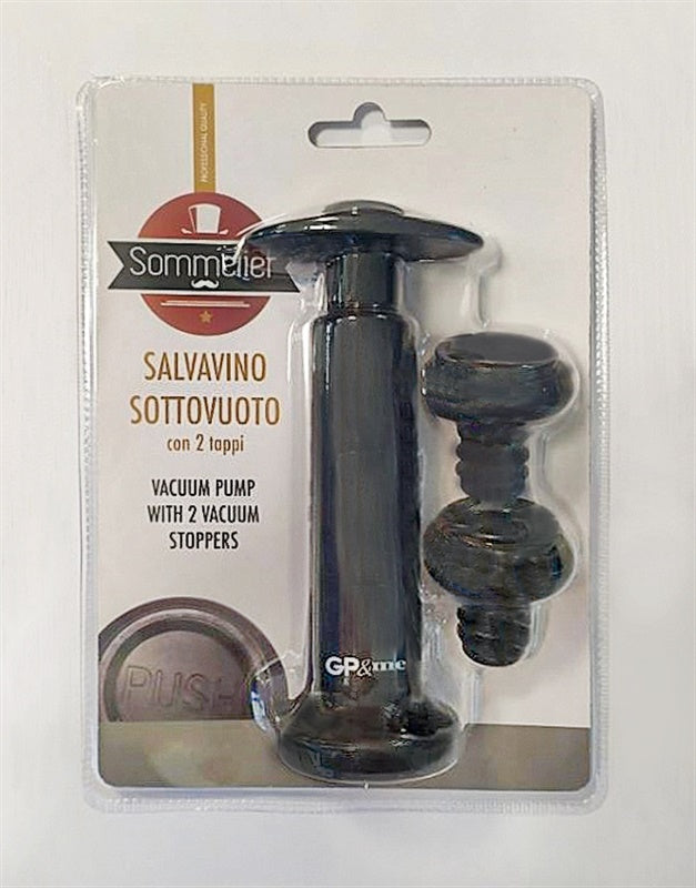 Sommelier Vaccuum Pump + 2 Vacuum Stoppers