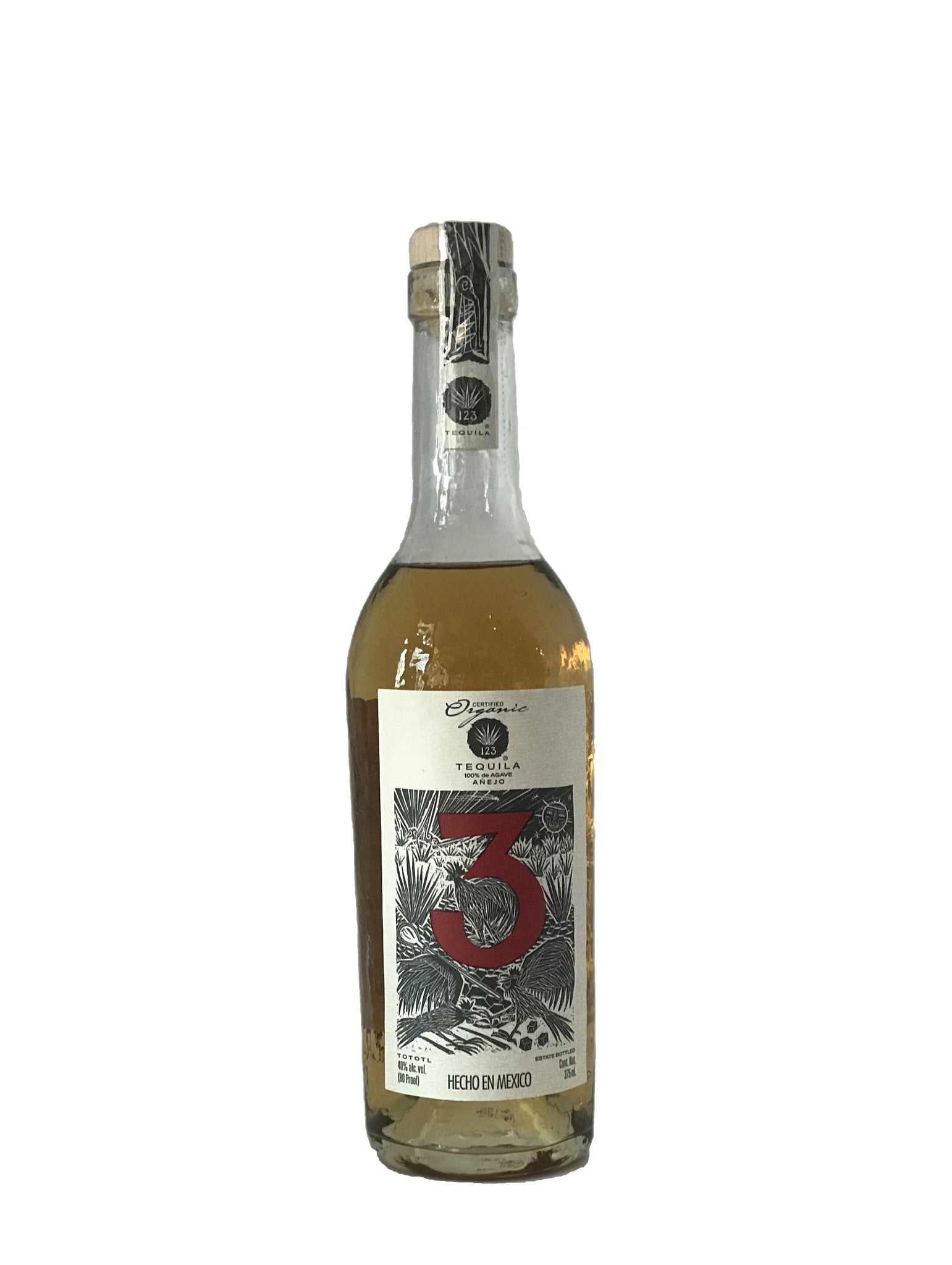 123 Tequila, Anejo "Tres" Tequila 375ml
